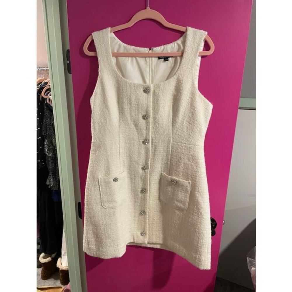 J.Crew Sophia dress with Rhinestone buttons, size 12 | NWOT